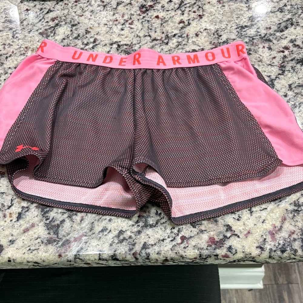 Under Armour Pink and Brown Girls' Athletic Shorts